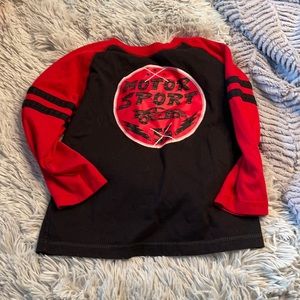 Red and black motor sport shirt